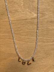 Moonstone Bubble LOVE Necklace